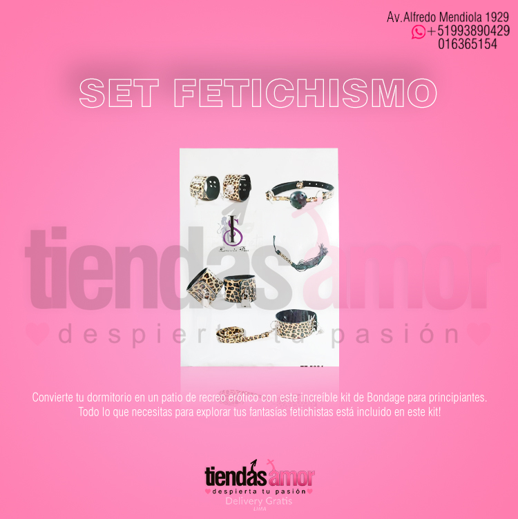 SET FETICHE PARA SOMETER CON ESTAMPADO BONDAGE